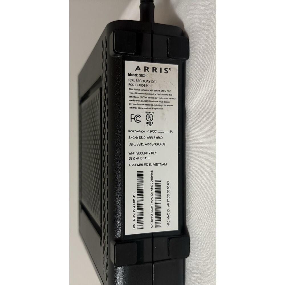 Arris SBG10 WiFi Router - Picture 3 of 4